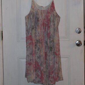UCW Strappy Pastel Multi Color Floral Sleeveless Dress Size 22
